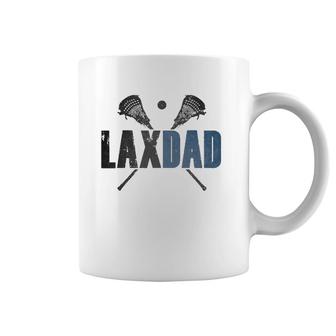 Mens Lax Dad Lacrosse Player Father Parent Coach Gift Vintage Coffee Mug | Mazezy