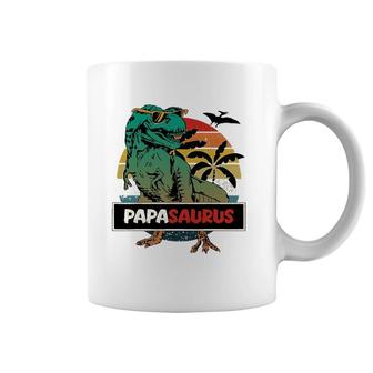 Mens Matching Family Papasaurusrex Father's Day - Grandpa Dad Coffee Mug | Mazezy