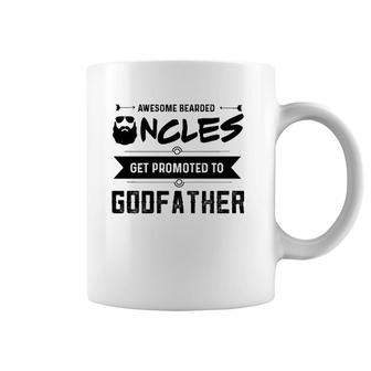 Mens Promoted To Godfather Bearded Uncle Coffee Mug | Mazezy