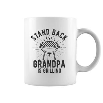 Mens Stand Back Grandpa Is Grilling Bbq Lover Father's Day Funny Coffee Mug | Mazezy
