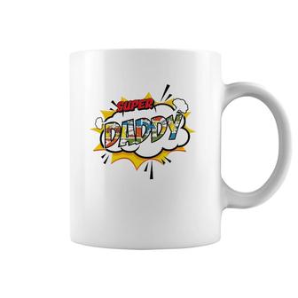 Mens Super Daddy Comic Style Family Gift For Your Dad Coffee Mug | Mazezy