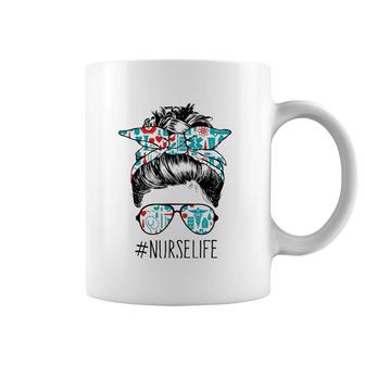 Messy Hair Women Bun Nurse Life Healthcare Life Gift Coffee Mug | Mazezy
