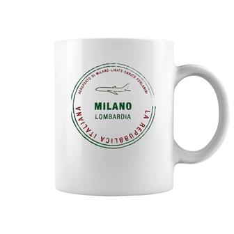 Milan Italy Passport Stamp Vacation Travel Souvenir Coffee Mug | Mazezy