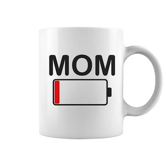 Mom Battery Low Funny Sarcastic Coffee Mug | Mazezy