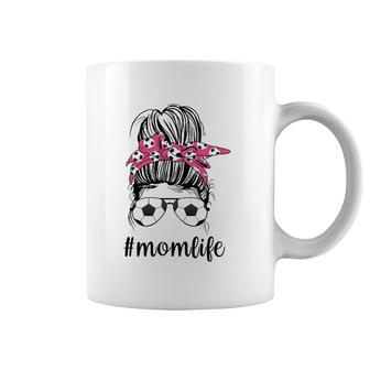 Mom Life Soccer Mom Mothers Day Messy Bun Funny Coffee Mug | Mazezy