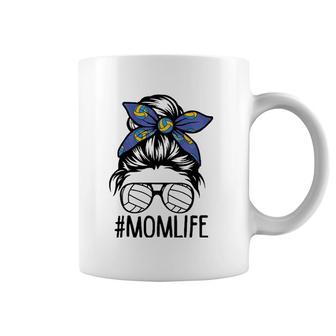 Mom Life Volleyball Mothers Day Messy Bun Coffee Mug | Mazezy