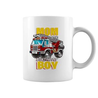 Mom Of The Birthday Boy Matching Family Fireman Firetruck Coffee Mug | Mazezy UK