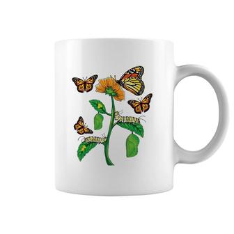 Monarch Butterfly Lover Life Cycle Metamorphosis Caterpillar Coffee Mug | Mazezy