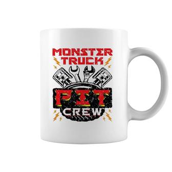 Monster Truck Pit Crew Men Boys Jam Rally Coffee Mug | Mazezy