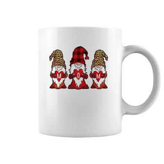 Mother's Day Gnomes Women Red Buffalo Plaid Leopard Print Coffee Mug | Mazezy DE