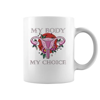My Body Makes It My Choice Uterus Finger Pro Women Coffee Mug | Mazezy DE