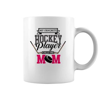 My Favorite Hockey Player Calls Me Mom Vintage Mother's Day Coffee Mug | Mazezy