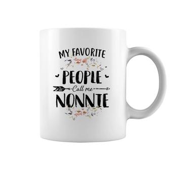 My Favorite People Call Me Nonnie Flower Mother's Day Gift Coffee Mug | Mazezy