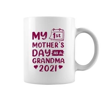 My First Mothers Day As A Grandma Happy 2021 Gram Grandkids Coffee Mug | Mazezy