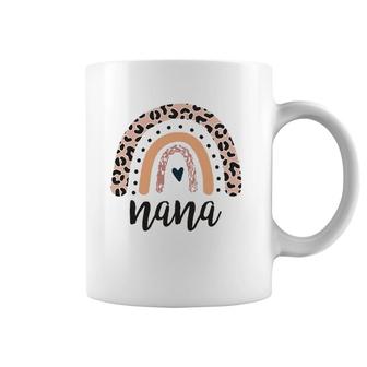 Nana Leopard Rainbow Grandmother Cheetah Print Graphic Coffee Mug