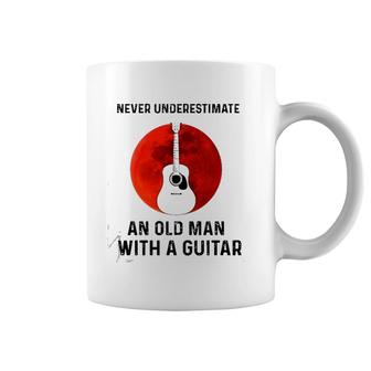 Never Underestimate An Old Man With A Guitar Coffee Mug | Mazezy