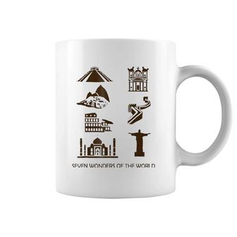New Seven Wonders Of The World Geography Coffee Mug | Mazezy