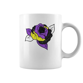 Nonbinary Pride Rose Nonbinary Rose Coffee Mug | Mazezy