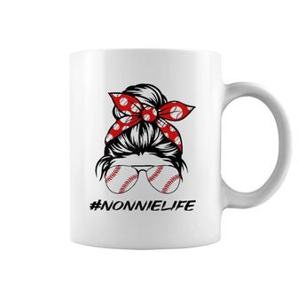 Nonnie Life Softball Baseball Love Nonnielife Mother's Day Coffee Mug | Mazezy