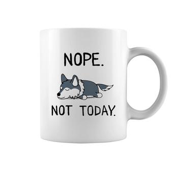 Nope Not Today Wolf Coffee Mug | Mazezy AU