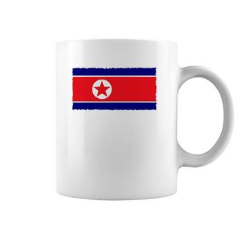 North Korea Flag Distressed Coffee Mug | Mazezy
