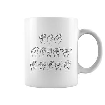 Not Today Satan Funny Trendy Deaf Humor Asl Sign Language Coffee Mug - Thegiftio