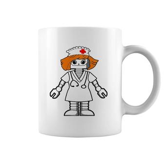 Nurse's White Cap Hat Female Nurse Doctor Women Robot Gifts Coffee Mug | Mazezy