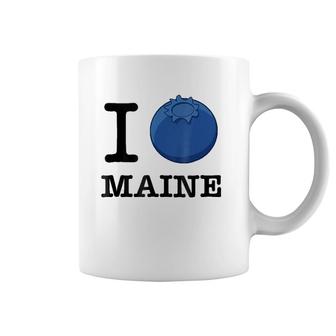 Official I Love Maine , Blueberry Design Tee Coffee Mug | Mazezy