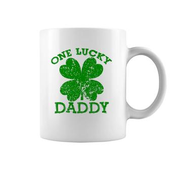 One Lucky Daddy Vintage St Patricks Day Men Coffee Mug | Mazezy