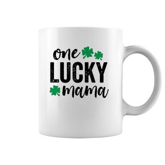 One Lucky Mama St Patrick's Day Gift Green Mom Light Coffee Mug | Mazezy