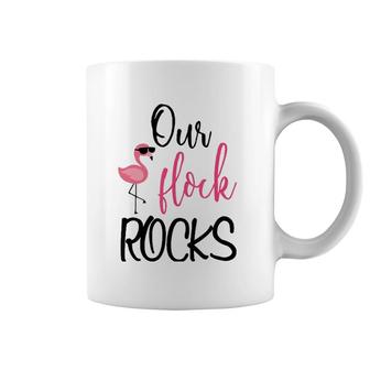Our Flock Rocks Flamingo Mother's Day Gift Coffee Mug | Mazezy
