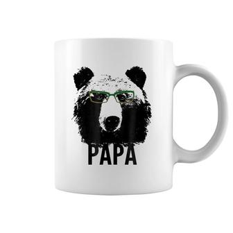 Papa Bear Grizzly Bear With Glasses Dad Daddy Bears Coffee Mug | Mazezy