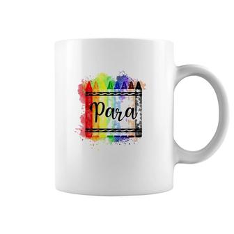 Para Crayon Colorful Paraprofessional Educator Teacher Gift Coffee Mug | Mazezy DE