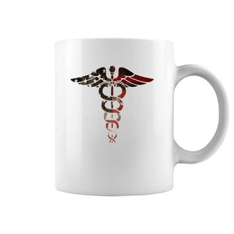 Patriotic Flag Caduceus-Great For Nurses, Dr's, Emt, Medic Coffee Mug | Mazezy