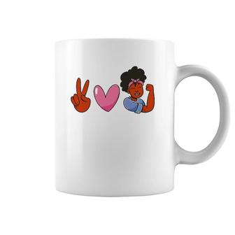 Peace Love Melanin Pride Black History Month 365 Queen King Coffee Mug | Mazezy