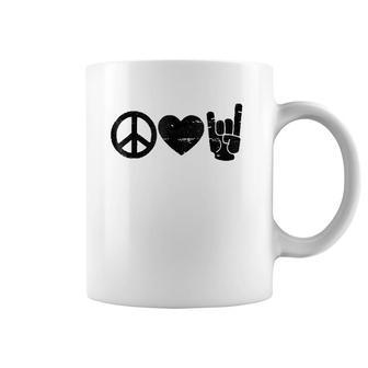 Peace Love Rock And Roll - Rock And Roll S Coffee Mug | Mazezy