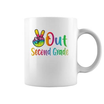 Peace Out Second Grade Tie Dye Graduation Class Of 2021 Ver2 Coffee Mug | Mazezy DE