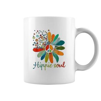 Peace Sign Hippie Soul Flower Daisy Lovers Gifts Coffee Mug - Thegiftio UK