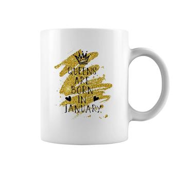 Perfect Queens Are Born In January Birthday Gift Elegance Coffee Mug | Mazezy