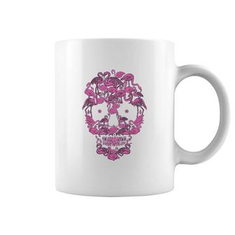 Pink Skull Flamingo Coffee Mug | Mazezy
