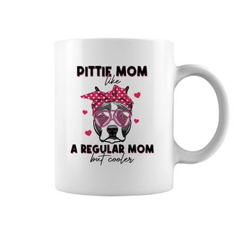 Pittie Like A Regular Mom But Cooler Headband Mother's Day Coffee Mug | Mazezy