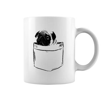 Pocket Baby Pug Dog Lover Dad Mom Boy Girl Funny Coffee Mug | Mazezy