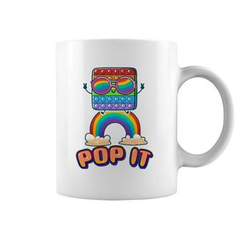 Pop It Rainbow Fidget Toy For Kids Coffee Mug | Mazezy