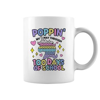 Poppin My Way Through 100 Days Of School 100Th Day Coffee Mug | Mazezy