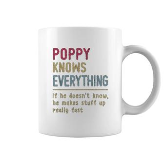 Poppy Know Everything Grandpa Gift Coffee Mug - Thegiftio UK