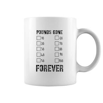 Pounds Gone Forever 10 To 100 Lbs Lost, Track The New You Coffee Mug | Mazezy