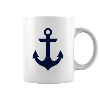 Preppy Nautical Anchor Gifts For Sailors Boaters & Yachting Coffee Mug | Mazezy