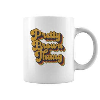 Pretty Brown Thang Retro Vintage Black Womens Pretty Thang Coffee Mug | Mazezy