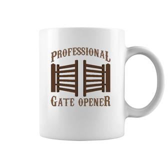 Professional Gate Opener Country Farmer Pasture Gate Coffee Mug | Mazezy
