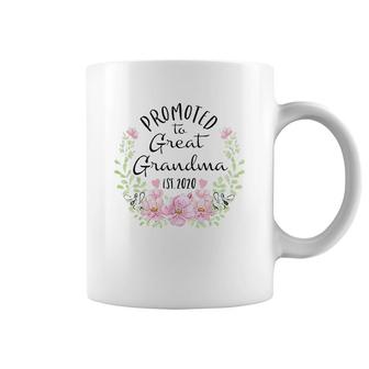 Promoted To Great Grandma Est 2020 Baby Coffee Mug | Mazezy